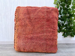 Multiple Pouf Options, Moroccan Kilim Pouf, Floor Pouf, Vintage Moroccan Ottoman, Square Pouf, Yoga Meditation Cushion.
