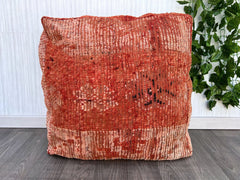 Stunning Vintage Moroccan Pillow - handmade berber Cushion - double sided Berber pillow case - authentic bohemian pillow.