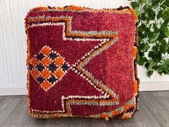 moroccan wool pouf, kilim pouf, ottoman pouf, berber pouf,