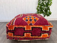moroccan wool pouf, kilim pouf, ottoman pouf, berber pouf,