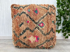 Moroccan Vintage Floor Cushion – Kilim Pouf Cover, Cozy and Stylish