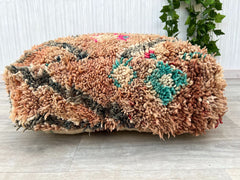 Moroccan Vintage Floor Cushion – Kilim Pouf Cover, Cozy and Stylish