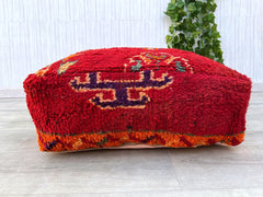 Authentic Kilim Pouf – Moroccan Floor Cushion, Ideal for Any Space