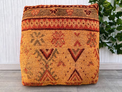 Boho Moroccan Pouf – Authentic Kilim Floor Cushion for Any Room