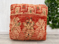 Authentic Moroccan Floor Cushion – Kilim Pouf Cover for All Spaces