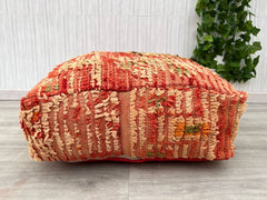 Authentic Moroccan Floor Cushion – Kilim Pouf Cover for All Spaces