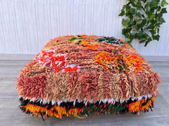 Vintage Moroccan Pouf – Kilim Floor Cushion for Boho Interiors