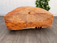 Moroccan Floor Cushion – Vintage Kilim Pouf for Cozy Seating Anywhere