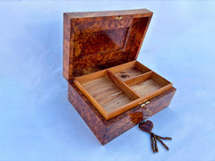 11"x7" Wooden Memory Box,Thuya Wooden Box, Simple Design Box,Rustic Wooden Keepsake Box. Wedding Memory Box,Jewelry or Photo Box.moroccan box thuya