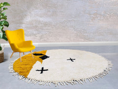 Custom Round Beni Ourain Wool Rug