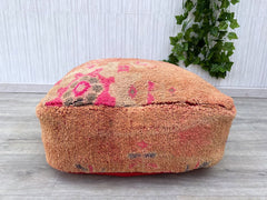Moroccan Pouf Cover – Vintage Kilim Cushion for Indoor/Outdoor Decor