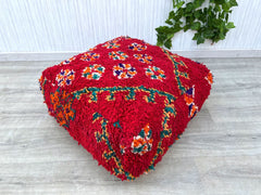 handmade Pouf, Bohemian Pouf, Berber Pouf, Kilim Pouf, Ottoman Pouf,