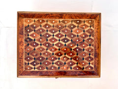 14"x11" Thuya Burl Wood Jewelry Box – Handmade Lockable Wooden Chest, Luxury Jewelry Storage Organizer
