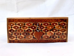 14"x11" Thuya Burl Wood Jewelry Box – Handmade Lockable Wooden Chest, Luxury Jewelry Storage Organizer