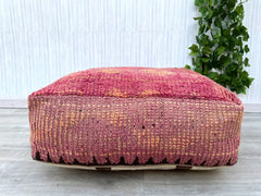 Moroccan Pouf Night Light - LED-Base Ottoman, Ambient Glow for Nurseries or Hallways, Boho Meets Smart Home