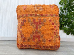 Pouf Moroccan leather pouf, Moroccan Ottoman pouf, moroccan pouffe, Moroccan vintage, leather pouf Darker
