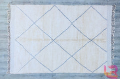 Moroccan Beni Ourain Style Rug - Gray & White Stripes