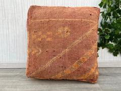 Handmade Beni Ourain Pouf - Moroccan Wool Floor Cushion, Washable Boho Decor, Neutral Tribal Patterns, Perfect for Living Room or Nursery