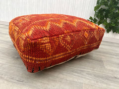 Extra-Large Moroccan Floor Sofa - Unstuffed Long Cushion + Backrest Pillows, Boho Lounge Set for Indoor/Outdoor Lounging, 72x30 Inches