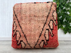 Moroccan Pouf Ottoman with Storage - Hidden Compartment, Genuine Leather, Round Boho Footstool, Multifunctional Living Room Decor