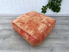 Moroccan Pouf x Luxury Brand Collab - [Brand Name] x Moroccan Artisans, Gold Foil Accents, VIP Packaging