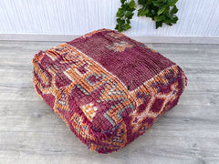 Solar-Powered Moroccan Pouf - Solar Charger Pocket, USB Port for Devices, Outdoor Adventure Essential