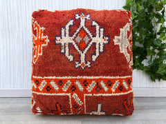 Moroccan Floor Pouf Cover – Vintage Kilim for Indoor/Outdoor Style