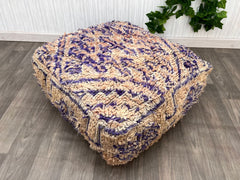Smart Moroccan Pouf - Voice-Activated LED Base, Alexa/Google Home Integration, Tech-Savvy Boho Decor