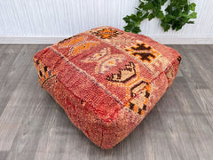 Moroccan Pouf Horse Saddle Cover - Equestrian Boho Chic, Tribal Patterns for Stable or Trail Riding