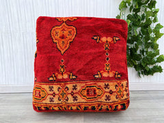 Authentic Moroccan Kilim Pouf – Vintage Floor Cushion for Any Space