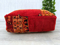 Authentic Moroccan Kilim Pouf – Vintage Floor Cushion for Any Space