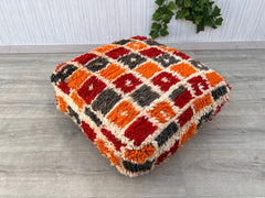 Moroccan Pouf Puzzle Ottoman - Modular Pieces, Build Your Own Shape, Creative Floor Seating