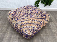 Moroccan Soundwave Pouf - Audio Wave Pattern from Your Voice Message, Sentimental Tech-Boho Hybrid