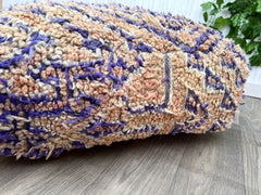 Moroccan Soundwave Pouf - Audio Wave Pattern from Your Voice Message, Sentimental Tech-Boho Hybrid