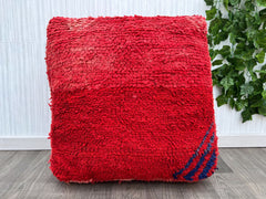 Moroccan-Scandi Pouf - Hygge-Inspired Wool Cushion, Muted Berber Patterns, Cozy Nordic-Boho Hybrid