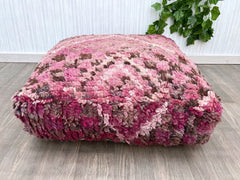 Moroccan Cat Tree Pouf - Climbing Perch + Cushion Combo, Handwoven Sisal Accents, Feline Paradise