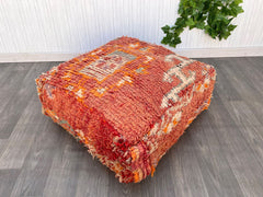Vintage Moroccan Rug Pillow - Berber Kilim Cushion Cover, Handmade from Authentic Rugs, Bohemian Sofa Pillow, Unstuffed