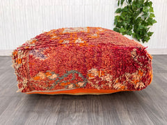 Vintage Moroccan Rug Pillow - Berber Kilim Cushion Cover, Handmade from Authentic Rugs, Bohemian Sofa Pillow, Unstuffed