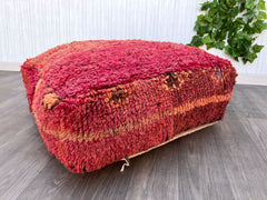 Moroccan Ramadan Pouf - Moon & Star Embroidery, Eid Home Decor, Handmade for Festive Gatherings