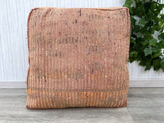 Moroccan Glam Pouf - Velvet & Kilim Mix, Art Deco Patterns, Hollywood Regency Meets Boho Chic