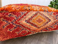 Moroccan Pouf Dog Bed - Orthopedic Memory Foam, Washable Kilim Cover, Boho-Chic Pet Sanctuary