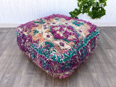 Moroccan Kilim Pouf -square kilim pouf.Set of Pouf, Moroccan Kilim Pouf, Floor Pouf, Vintage Moroccan Ottoman,Moroccan floor cushion