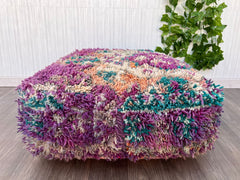 Moroccan Kilim Pouf -square kilim pouf.Set of Pouf, Moroccan Kilim Pouf, Floor Pouf, Vintage Moroccan Ottoman,Moroccan floor cushion