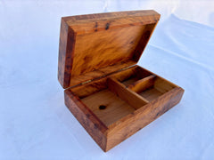 8"x5" Moroccan Thuya Wood Jewelry Box – Handmade Lockable Jewelry Organizer, Luxury Memory Box