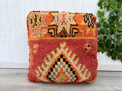 Moroccan Square pouf, Wicker straw Pouf from Morocco, Wicker Ottoman, handmade Moroccan Ottoman, Handmade straw stool