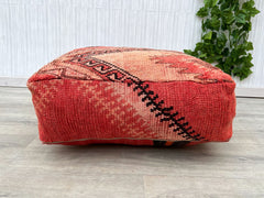 Kechart - Stylish floor ottoman Moroccan pouf, pouf cover, home decor, genuine leather, tissue, chairs and ottomans, seat cushion, footstool