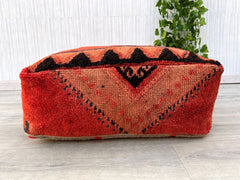 Red and orange cactus silk cushion, Sabra cushion, Moroccan cushion, boho cushion, red decorative cushion, Berber cushion.