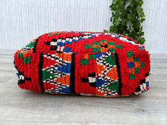 Moroccan Floor Cushion – Vintage Kilim Pouf, Perfect Boho Accent