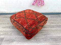 70%OFF** Moroccan Kilim Pouf Floor Pouf Vintage Moroccan Ottoman Beni Ourain Square Pouf, Yoga Meditation Cushion, Outdoor Red Kilim Pillows
