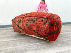 70%OFF** Moroccan Kilim Pouf Floor Pouf Vintage Moroccan Ottoman Beni Ourain Square Pouf, Yoga Meditation Cushion, Outdoor Red Kilim Pillows